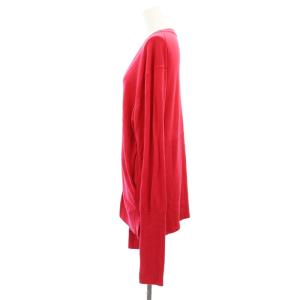 kei shirahata ロングリブニットカーディガン 前開き シルク カシミヤ混 F 赤 レッド