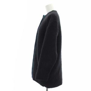 ELENDEEK RACOON MIX WCD カーディガン 長袖 セミロング ウール混 F 黒 ブラック