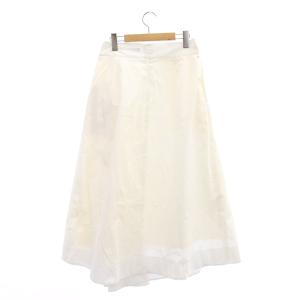 theory luxe 24SS Harvey Larrie スカート ロング フレア アシンメトリー ドレープ 38 白 ホワイト