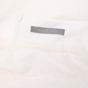 theory luxe 24SS Harvey Larrie スカート ロング フレア アシンメトリー ドレープ 38 白 ホワイト