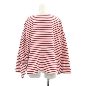 nest Robe バスクシャツ カットソー Tシャツ 長袖 ワイド ボーダー コットン 赤 レッド