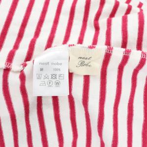 nest Robe バスクシャツ カットソー Tシャツ 長袖 ワイド ボーダー コットン 赤 レッド