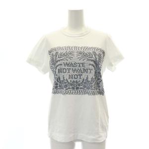 AD2016 半袖カットソー Tシャツ ラメ プリント S 白 グレー シルバー色 TS-T036