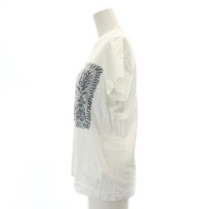 Tao AD2016 半袖カットソー Tシャツ ラメ プリント S 白 グレー シルバー色 TS-T036