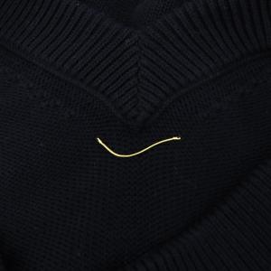 Deuxieme Classe Both neck Vコットンプルオーバー ニット セーター 長袖 紺 ネイビー