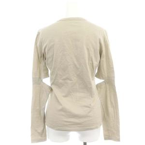 Helmut Lang スリットスリーブ クルーネック Tシャツ S グレージュ