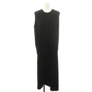 SUVIN60 2 ノースリーブワンピース ロング マキシ コットン 02 黒 ブラック /DO OS