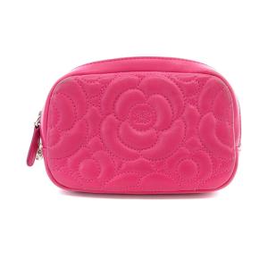 CHANEL カメリアポーチ ココマーク キルティング ピンク