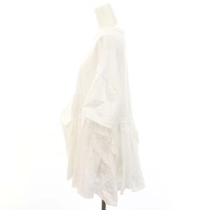 ENFOLD CUT AND SEWN カットソー 五分袖 ペプラム 38 白 ホワイト