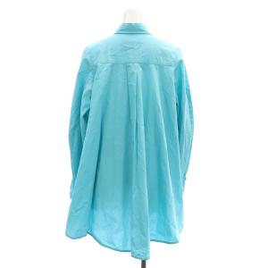 ENFOLD 23SS FLARE VOLUME-ARM SHIRT シャツ 長袖 フレア スリット コットン 38 青 ブルー