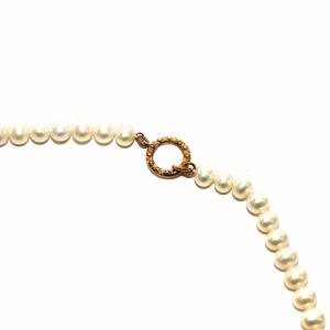 agete パールネックレス ペンダント SV K10 GP ゴールド 白 ホワイト