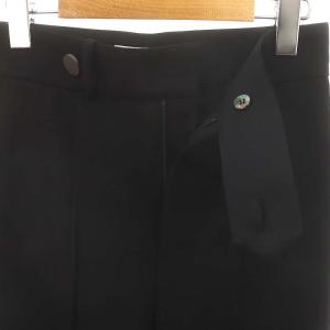 ANAYI 24SS 裏起毛ピンタックワイドパンツ センタープレス ジッパーフライ 34 黒 ブラック