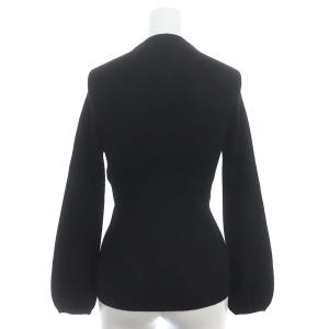 ANAYI ウール バルーンスリーブニット セーター 長袖 リブ 36 黒 ブラック