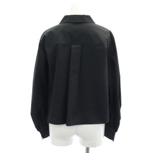 ANAYI Eternal Line 2024 コンパクトコットン刺繍衿 ブラウス 長袖 36 黒 ブラック