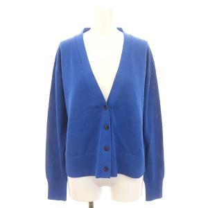 24SS アイシーコットンVネックカーディガン ニット 長袖 F 青 ブルー /DO OS