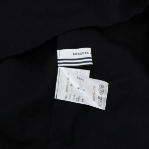 BORDERS at BALCONY 22SS JACQUARD PUFF TEE Tシャツ カットソー 半袖 パフスリーブ 切替 38 黒 ブラック