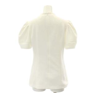 BORDERS at BALCONY 22SS ブークレショートスリーブ カットソー 半袖 パフスリーブ 38 M 白 ホワイト