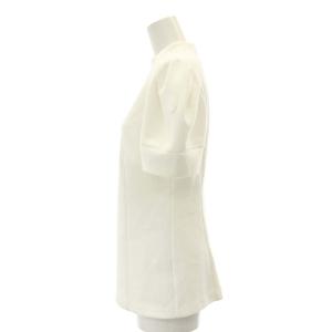 BORDERS at BALCONY 22SS ブークレショートスリーブ カットソー 半袖 パフスリーブ 38 M 白 ホワイト