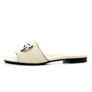 GUCCI インターロッキングG カットアウト スライドサンダル 37  ホワイト