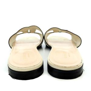 GUCCI インターロッキングG カットアウト スライドサンダル 37  ホワイト