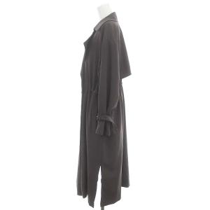 URBAN RESEARCH ウエストドロストトレンチコート 撥水加工付き スプリングコート ロング ダブル F チャコール