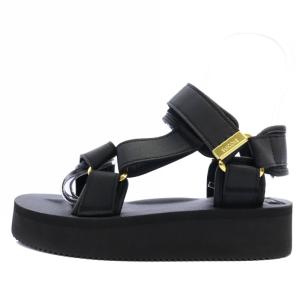 SUICOKE AP STUDIO別注 23SS fake leather sandal サンダル ストラップ 厚底 23cm 黒 ブラック