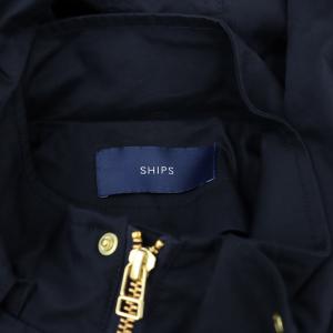 SHIPS ビッグフードライナージャケット ブルゾン 36 S 紺 ネイビー