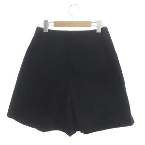 UNITED ARROWS 近年モデル タフタ タック ショートパンツ キュロット 38 黒 ブラック