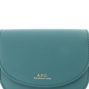 A.P.C. GENEVE コインウォレット レザー ロゴ 小銭入れ 緑 グリーン