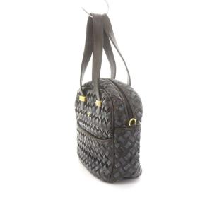 BALLY イントレチャート ハンドバッグ タッセル レザー 茶 ブラウン