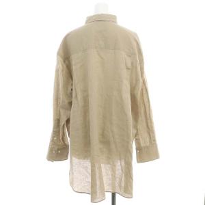 Spick&Span 24SS コットンリネンルーズシャツ 長袖 ベージュ