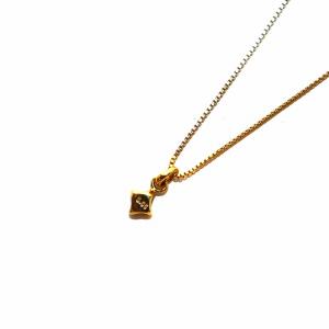 agete ネックレス K18 ダイヤモンド 0.05ct イエローゴールド