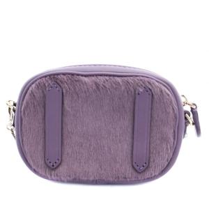 kate spade new york ×渡辺直美 コラボ ハラコショルダーバッグ マイクロミニカメラバッグ チェーン付き 紫 パープル 銀色 シルバー色 PXR00222