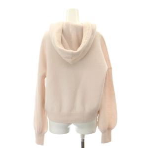 Diagram GRACE CONTINENTAL フーデッドニットトップス カットソー パーカ ウール 36 ライトピンク