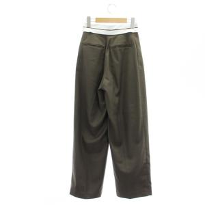 TODAYFUL 23AW Front Slanting Trousers パンツ ワイド ジッパーフライ ウール混 36