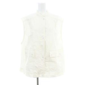 23SS Flappocket Cotton Vest ベスト 前開き F 白 ホワイト /HK OS