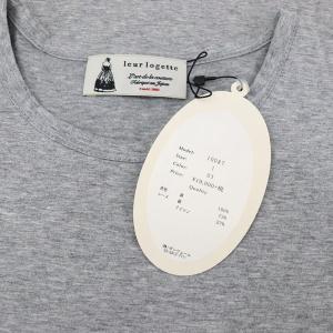leur logette 袖レースTシャツ カットソー 七分袖 切替 シアー シースルー 1 S グレー /AT OS