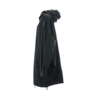 suzukitakayuki モッズコート スプリングコート ミドル丈 フード 黒 ブラック