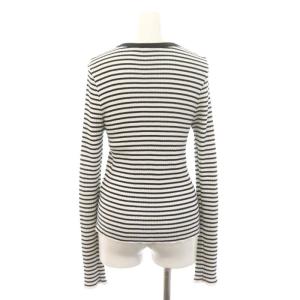 Ron Herman 24SS リブ ボーダー ニット セーター カットソー 長袖 XS 黒 白 ブラック ホワイト /ES