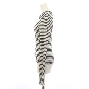 Ron Herman 24SS リブ ボーダー ニット セーター カットソー 長袖 XS 黒 白 ブラック ホワイト /ES