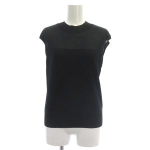カットソー ノースリーブ ニット 40 ブラック