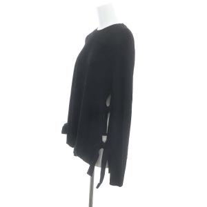 MM6 Maison Margiela サイドグログランテープ クルーネックニット セーター 長袖 M 黒 ブラック