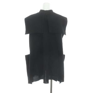 ENFOLD 24SS WASHABLE SQUARE-SLIT PULLOVER 38 ブラック