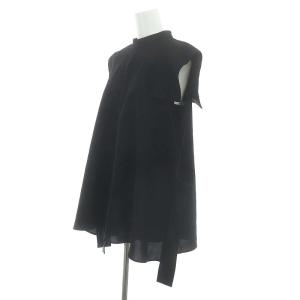 ENFOLD 24SS WASHABLE SQUARE-SLIT PULLOVER 38 ブラック