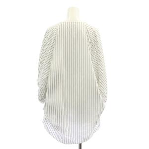 ADORE 23AW ライトプレーンクロスブラウス 七分袖 プルオーバー Vネック ボリュームスリーブ 38 白 ホワイト