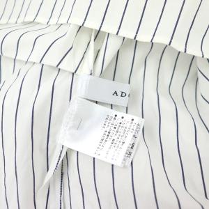 ADORE 23AW ライトプレーンクロスブラウス 七分袖 プルオーバー Vネック ボリュームスリーブ 38 白 ホワイト