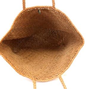 DRAGON レザー メッシュ トートバッグ 茶 ブラウン /SY OS