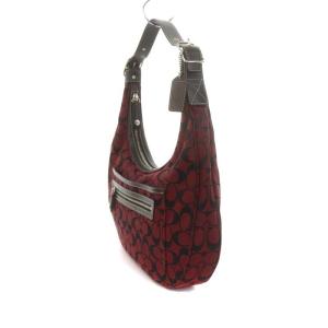 COACH 6070 ゾーイ シグネチャー ワンショルダーバッグ 赤 レッド 黒 ブラック