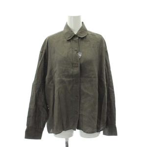 24SS Linen シャツ 長袖 リネン ダークブラウン