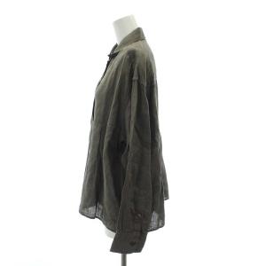 Deuxieme Classe 24SS Linen シャツ 長袖 リネン ダークブラウン